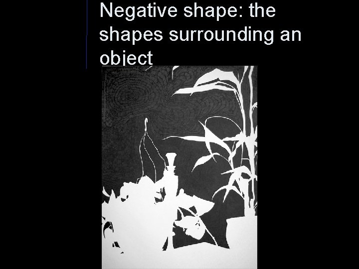 Negative shape: the shapes surrounding an object 