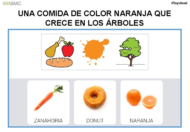 UNA COMIDA DE COLOR NARANJA QUE CRECE EN LOS ÁRBOLES 