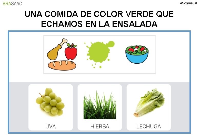 UNA COMIDA DE COLOR VERDE QUE ECHAMOS EN LA ENSALADA 