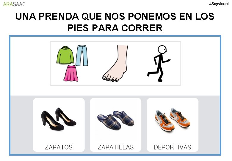 UNA PRENDA QUE NOS PONEMOS EN LOS PIES PARA CORRER 