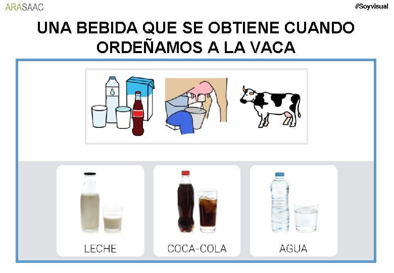 UNA BEBIDA QUE SE OBTIENE CUANDO ORDEÑAMOS A LA VACA 
