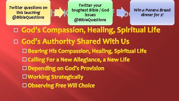 Twitter questions on this teaching @Bible. Questions Twitter your toughest Bible / God issues