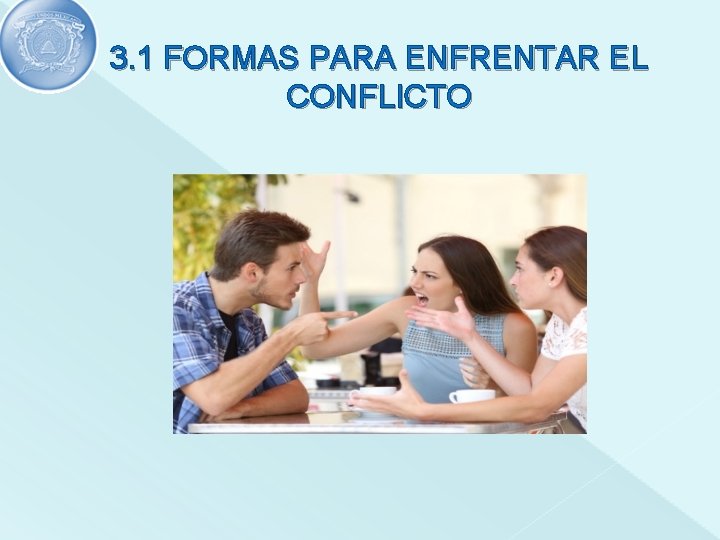 3. 1 FORMAS PARA ENFRENTAR EL CONFLICTO 