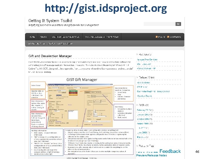 http: //gist. idsproject. org 46 