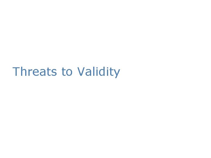 Threats to Validity 