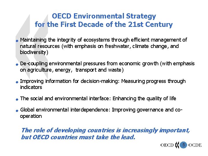 OECD Environmental Strategy for the First Decade of the 21 st Century n n