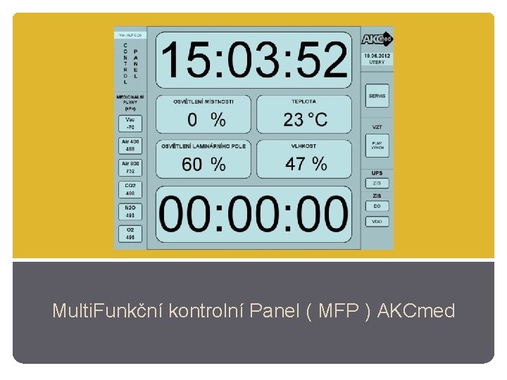 Multi. Funkční kontrolní Panel ( MFP ) AKCmed 