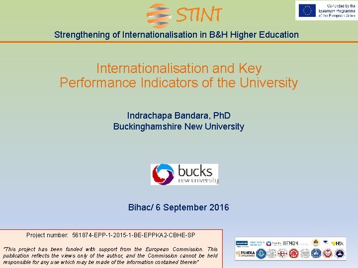 Strengthening of Internationalisation in B&H Higher Education Internationalisation and Key Performance Indicators of the
