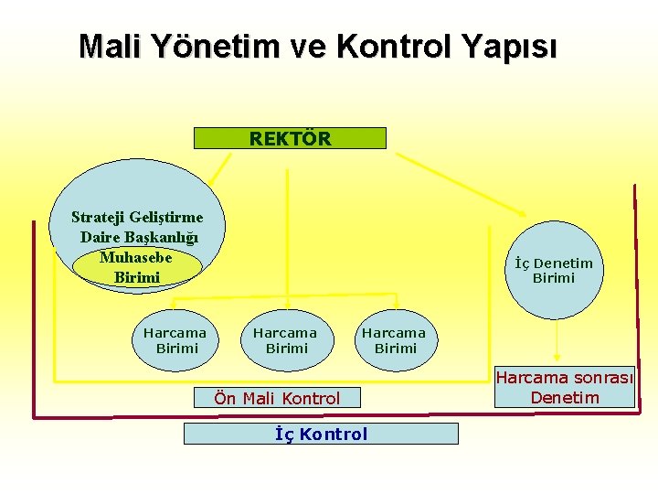 Mali Yönetim ve Kontrol Yapısı REKTÖR Strateji Geliştirme Daire Başkanlığı Muhasebe Birimi Harcama Birimi