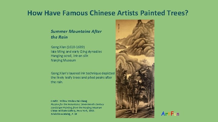 How Have Famous Chinese Artists Painted Trees? Summer Mountains After the Rain Gong Xian