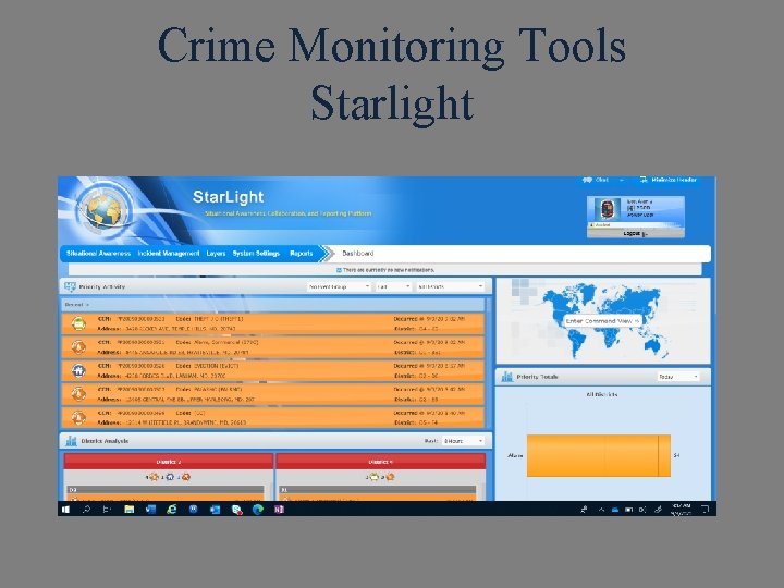 Crime Monitoring Tools Starlight 