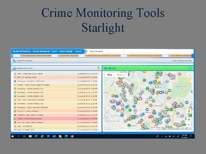 Crime Monitoring Tools Starlight 