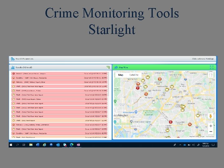 Crime Monitoring Tools Starlight 