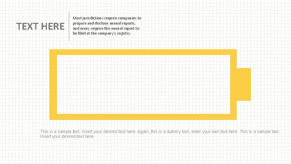 TEXT HERE Most jurisdictions require companies to prepare and disclose annual reports, and many TEXT HERE Most jurisdictions require companies to prepare and disclose annual reports, and many