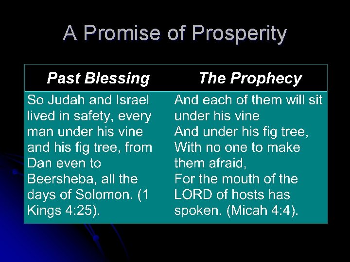 A Promise of Prosperity 