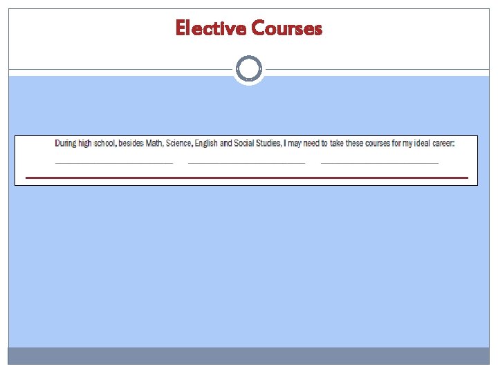 Elective Courses 