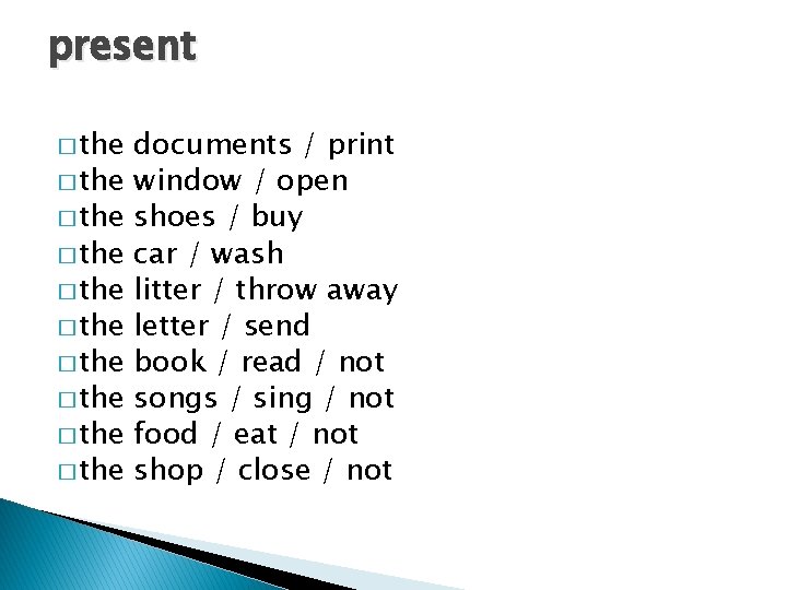 present � the � the � the documents / print window / open shoes