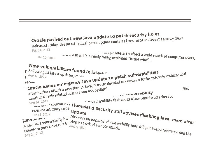 security holes ch at p to e at d p u va Ja clevapushed