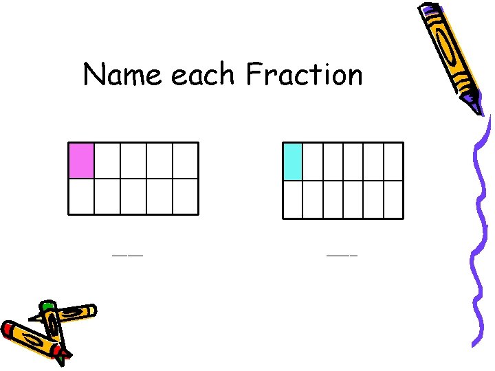 Name each Fraction ____ 