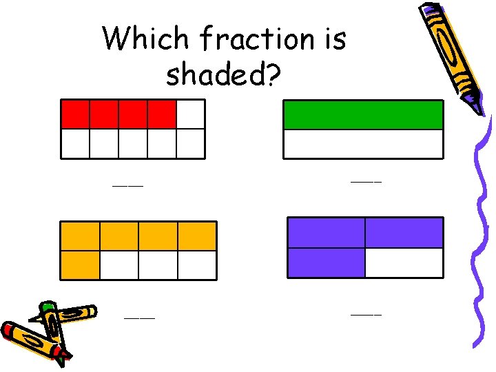 Which fraction is shaded? ____ 