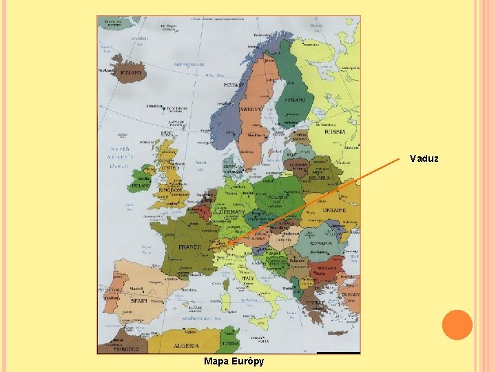 Vaduz Mapa Európy 