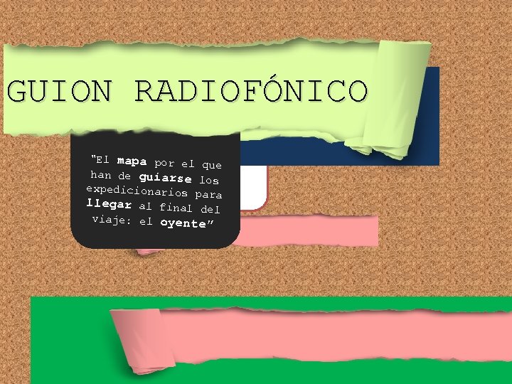 GUION RADIOFÓNICO “El mapa por el que han de guiarse lo s expedicionarios pa