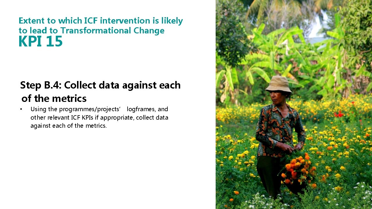 Extent to which ICF intervention is likely to lead to Transformational Change KPI 15 Extent to which ICF intervention is likely to lead to Transformational Change KPI 15