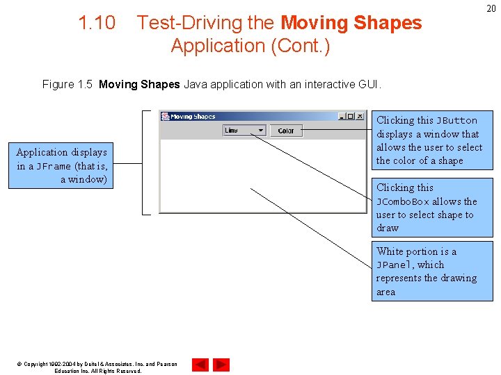 1. 10 Test-Driving the Moving Shapes Application (Cont. ) Figure 1. 5 Moving Shapes