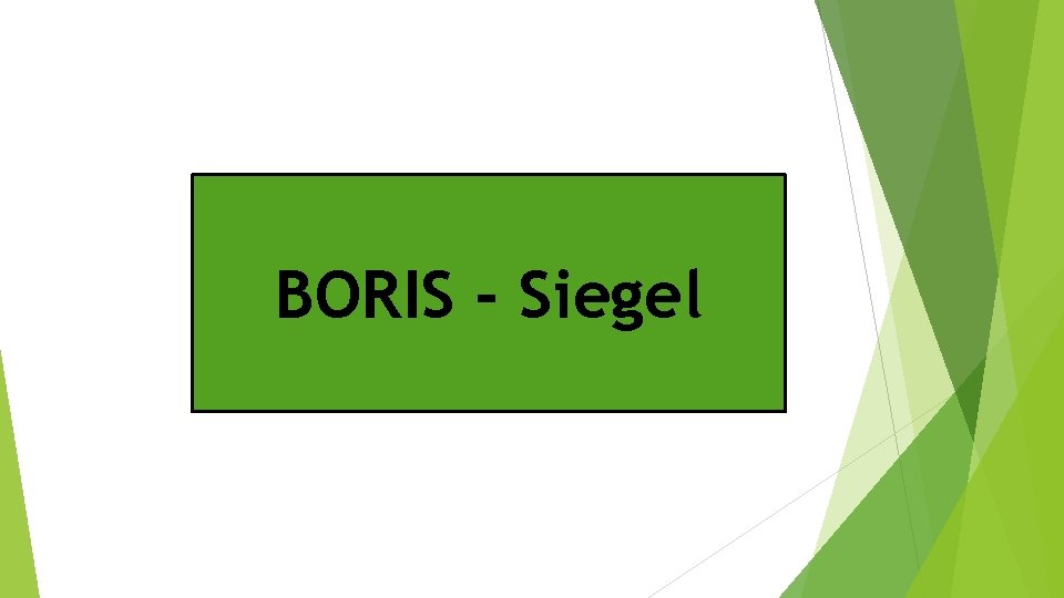 BORIS - Siegel 