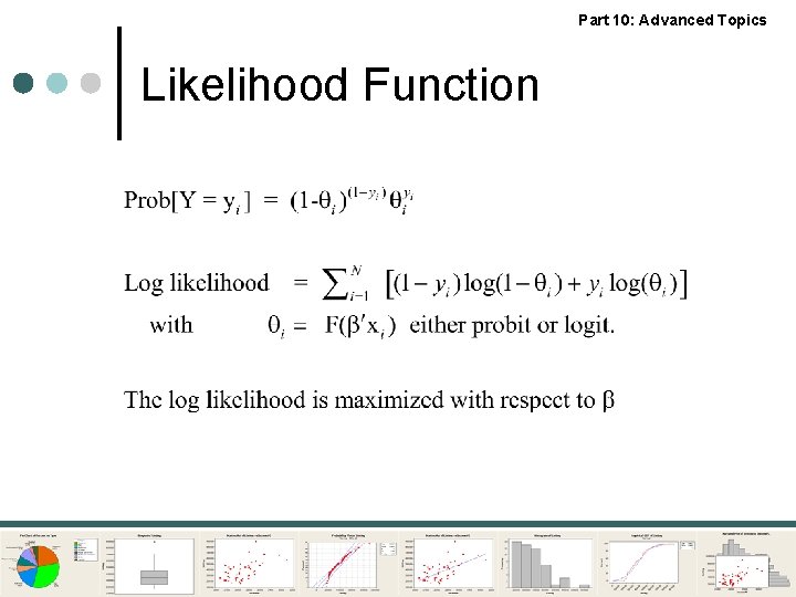 Part 10: Advanced Topics Likelihood Function 