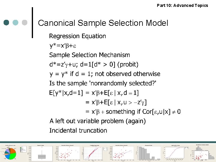 Part 10: Advanced Topics Canonical Sample Selection Model 