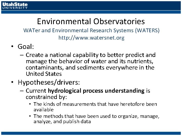 Components of an Integrated Environmental Observatory Information System