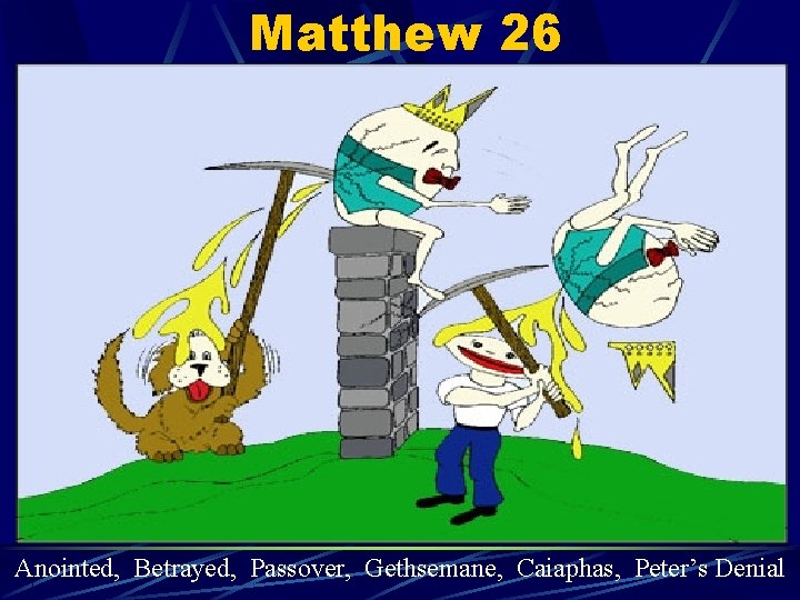 Matthew 26 Anointed, Betrayed, Passover, Gethsemane, Caiaphas, Peter’s Denial 