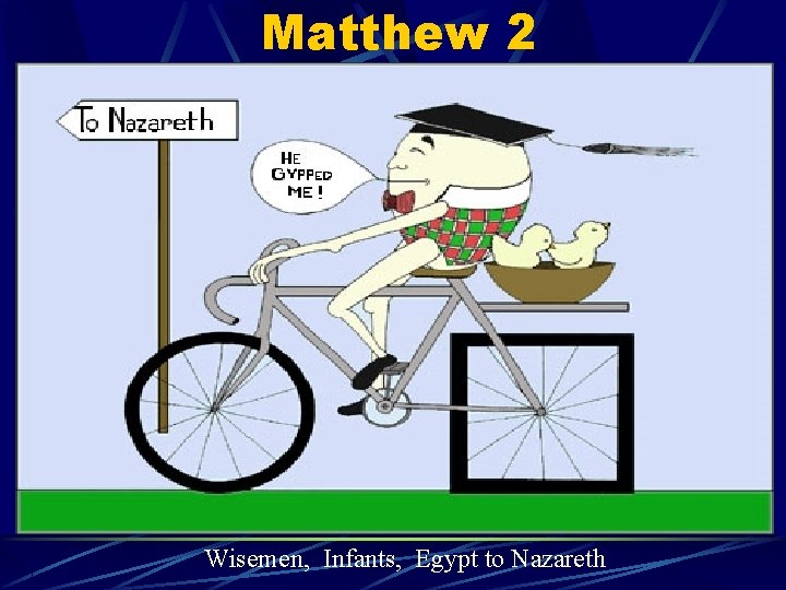 Matthew 2 Wisemen, Infants, Egypt to Nazareth 