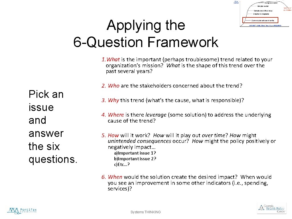 Applying the 6 -Question Framework 1. What is the important (perhaps troublesome) trend related