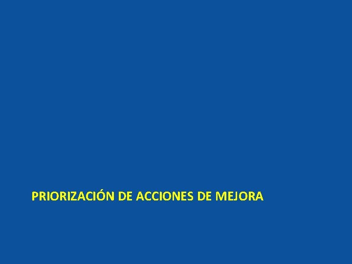 PRIORIZACIÓN DE ACCIONES DE MEJORA 