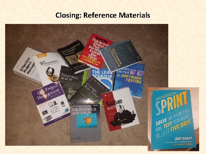 Closing: Reference Materials 