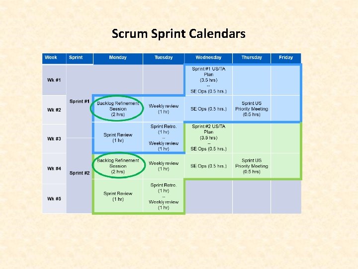 Scrum Sprint Calendars 