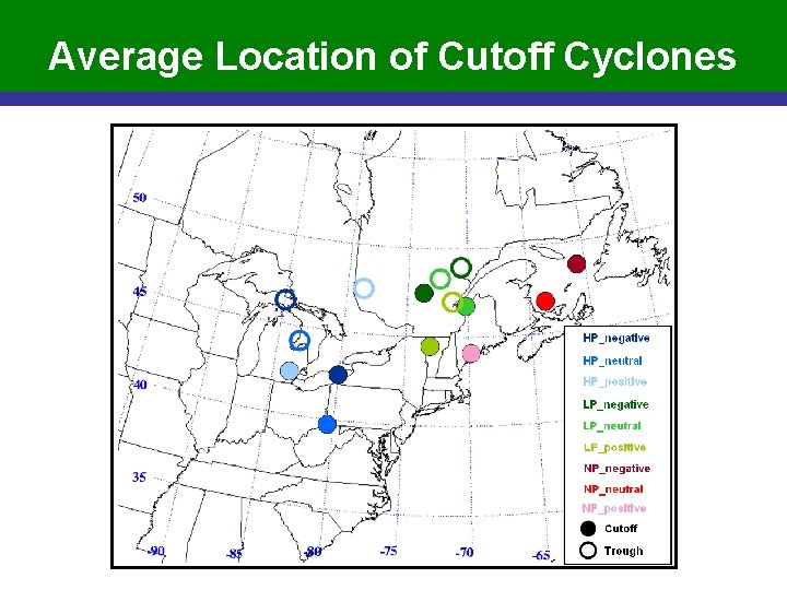 Average Location of Cutoff Cyclones 
