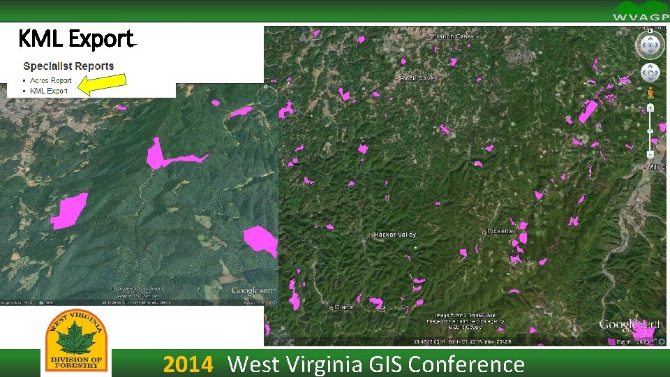 KML Export 2014 West Virginia GIS Conference 