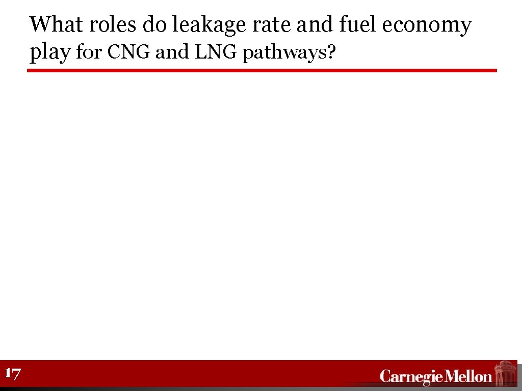 What roles do leakage rate and fuel economy play for CNG and LNG pathways?