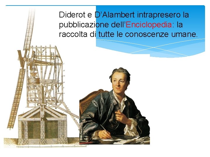 Diderot e D’Alambert intrapresero la pubblicazione dell’Enciclopedia: la raccolta di tutte le conoscenze umane.