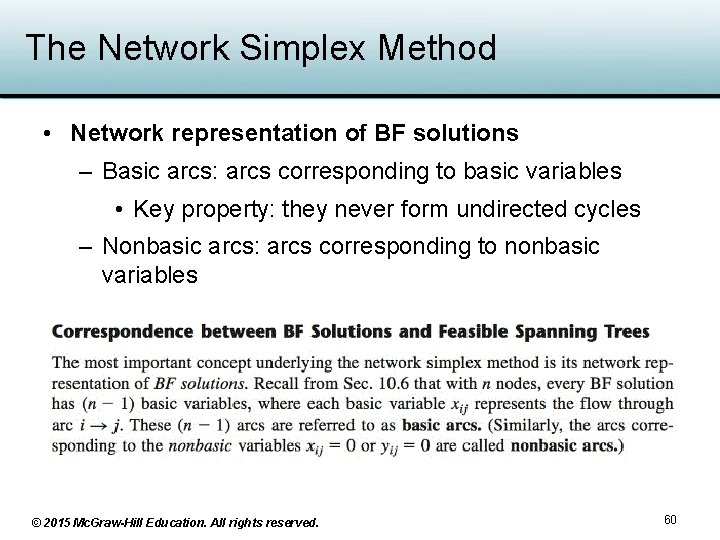 The Network Simplex Method • Network representation of BF solutions – Basic arcs: arcs The Network Simplex Method • Network representation of BF solutions – Basic arcs: arcs