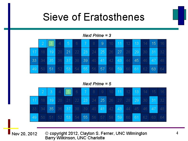 Sieve of Eratosthenes Next Prime = 3 2 3 4 5 6 7 8
