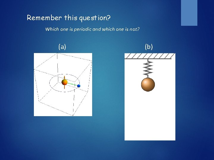 Remember this question? Which one is periodic and which one is not? (a) (b)