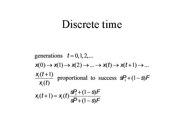 Discrete time 