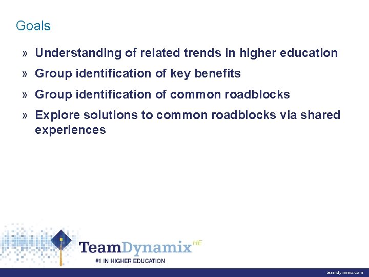 Goals » Understanding of related trends in higher education » Group identification of key