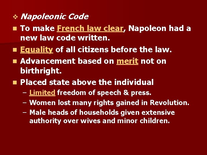 Chapter 11 The French Revolution Section 4 Napoleons
