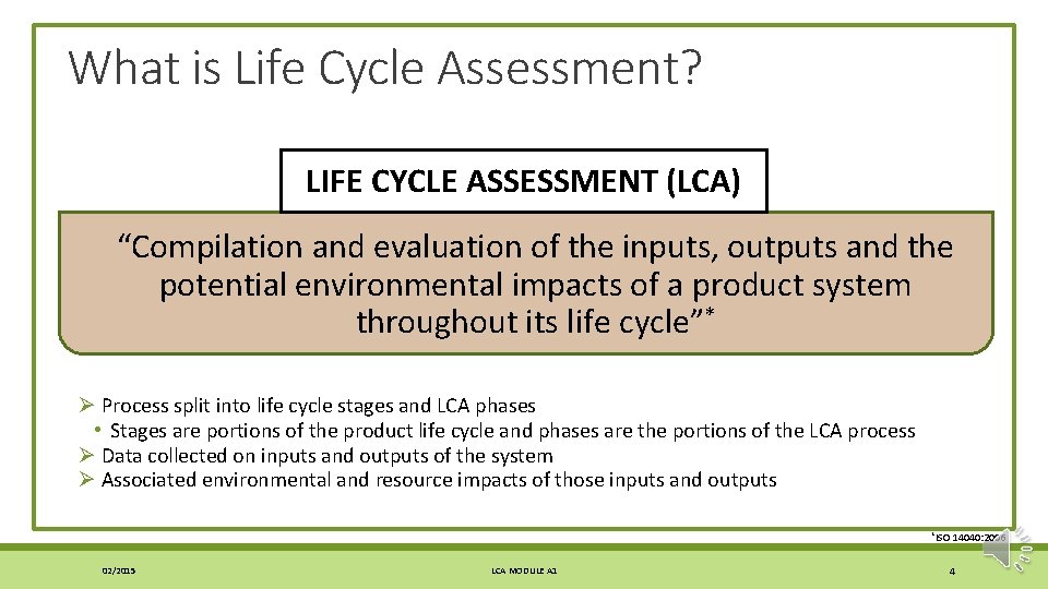 Welcome to the Life Cycle Assessment LCA Learning