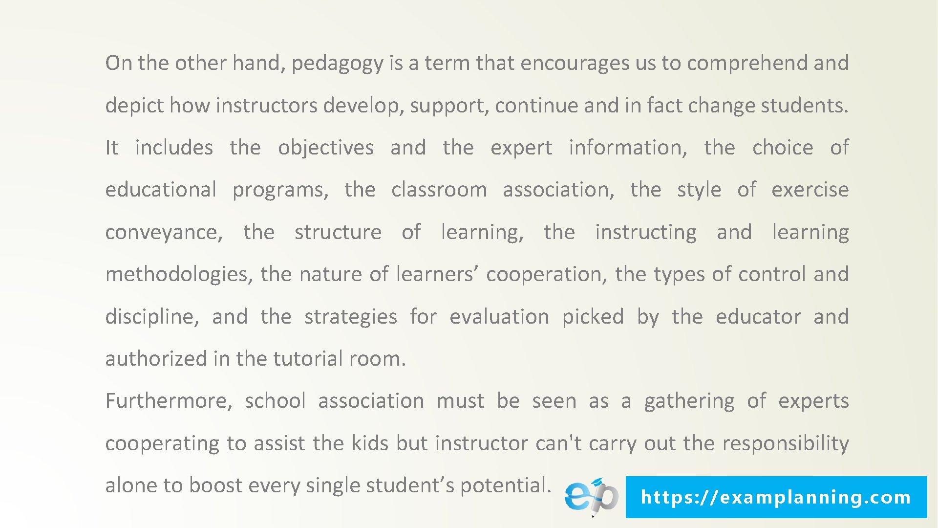 On the other hand, pedagogy is a term that encourages us to comprehend and